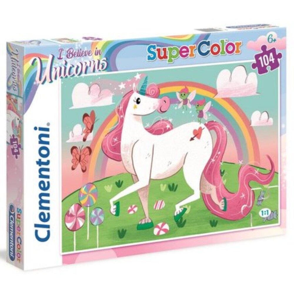 Clementoni Brilliant Supper Color Puzzle Flamingos Party 104pcs  New Sealed